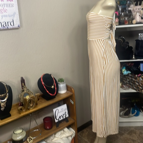 Great Condition XS American Eagle Outfitters Stripped Tie Back Jumpsuit - Picture 3 of 7